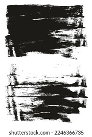 Flat Sponge Thin Artist Brush Long Background High Detail Abstract Vector Background Set 