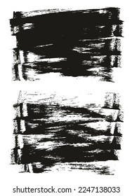 Esponja plana Artista delgado Pincel Fondo largo Detalle Abstracto de fondo conjunto de vectores 