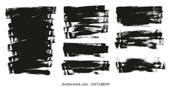 Flat Sponge Thin Artist Brush Long Background High Detail Abstract Vector Background MEGA Set 