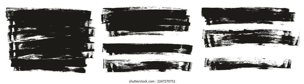 Flat Sponge Thin Artist Brush Long Background High Detail Abstract Vector Background MEGA Set 