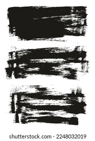 Flat Sponge Thin Artist Brush Long Background High Detail Abstract Vector Background Set 