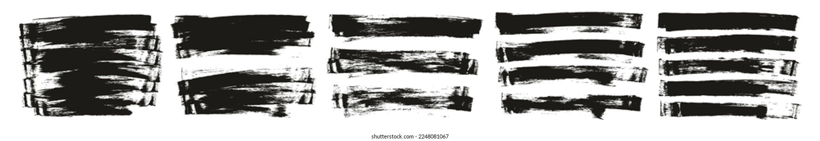 Flat Sponge Thin Artist Brush Long Background High Detail Abstract Vector Background MEGA Set 