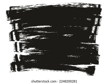 Flat Sponge Thin Artist Brush Long Background High Detail Abstract Vector Background Set 