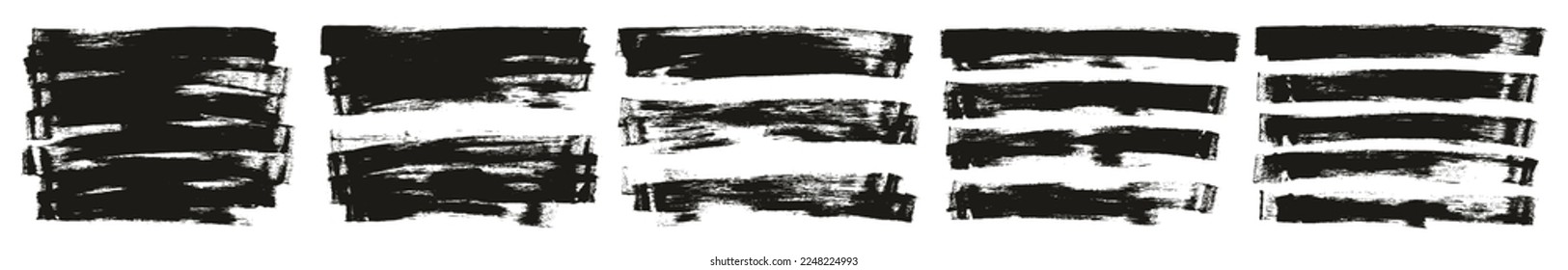 Flat Sponge Thin Artist Brush Long Background High Detail Abstract Vector Background MEGA Set 