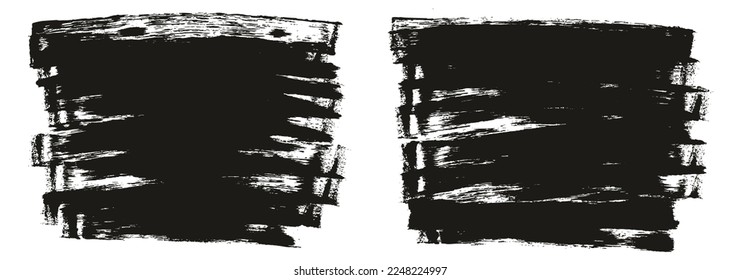 Flat Sponge Thin Artist Brush Long Background High Detail Abstract Vector Background Set 