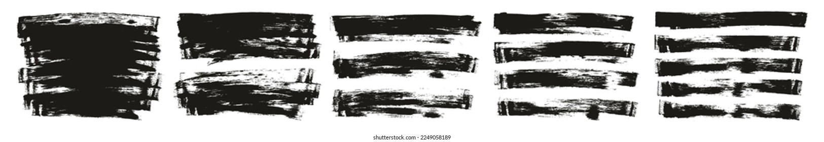 Flat Sponge Thin Artist Brush Long Background High Detail Abstract Vector Background MEGA Set 