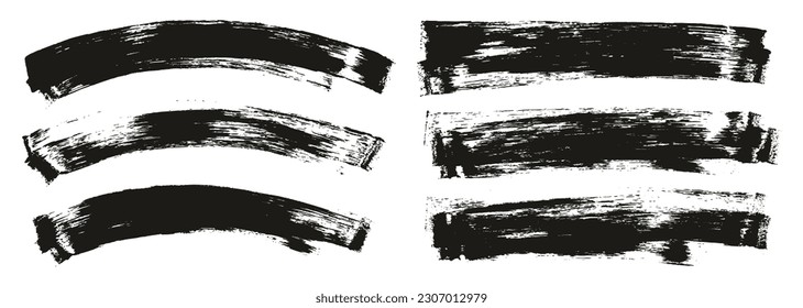 Esponja plana Pincel Artista delgado Pincel largo y fondo curvo Mezcla de fondo de alto detalle Resumen conjunto de mezcla de vectores 