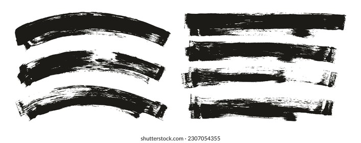 Flat Sponge Thin Artist Brush Long And Curved Background Mix High Detail Abstract Vector Background Mix Set 