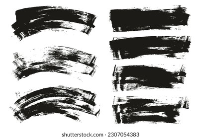 Flat Sponge Thin Artist Brush Long And Curved Background Mix High Detail Abstract Vector Background Mix Set 