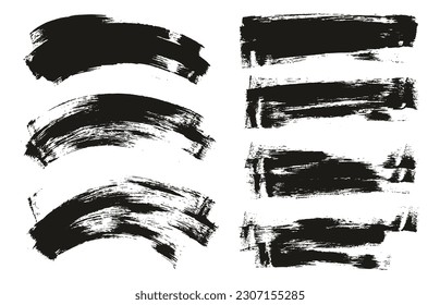 Flat Sponge Thin Artist Brush Long And Curved Background Mix High Detail Abstract Vector Background Mix Set 