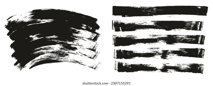 Flat Sponge Thin Artist Brush Long And Curved Background Mix High Detail Abstract Vector Background Mix Set 