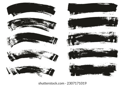 Flat Sponge Thin Artist Brush Long And Curved Background Mix High Detail Abstract Vector Background Mix Set 