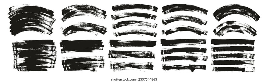 Flat Sponge Thin Artist Brush Long And Curved Background Mix High Detail Abstract Vector Background Mix MEGA Set 