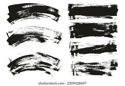 Flat Sponge Thin Artist Brush Long And Curved Background Mix High Detail Abstract Vector Background Mix Set 