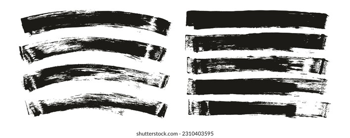 Flat Sponge Thin Artist Brush Long And Curved Background Mix High Detail Abstract Vector Background Mix Set 
