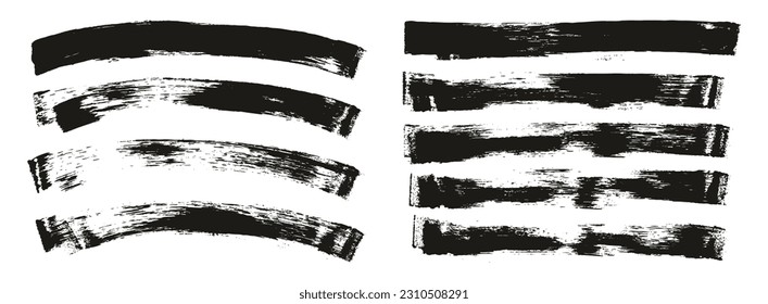 Flat Sponge Thin Artist Brush Long And Curved Background Mix High Detail Abstract Vector Background Mix Set 
