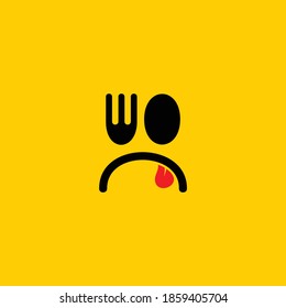 flat spoon and garou logo with angry emoji