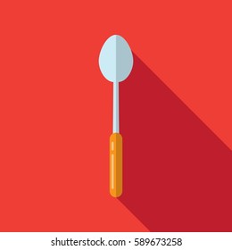Flat spoon icon, spoon  vector