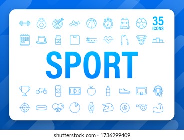 Flat sport icon for web design. Soccer ball. Web icon set. Fitness sport. Vector stock illustration
