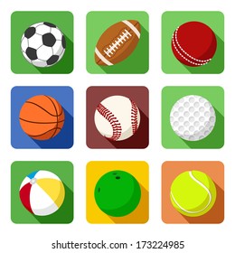 Flat sport icons