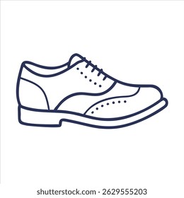 Conceito de design de ícone de objeto de sapato de esporte plano isolado