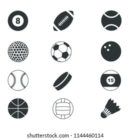Flat Sports Ball Icons