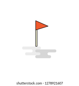 Flat Sports Flag Icon. Vector