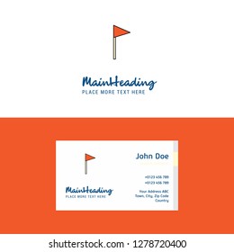 Flat Sports Flag Logo and Visiting Card Template. Busienss Concept Logo Design