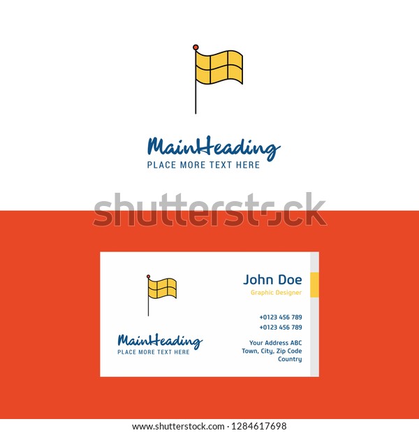 Flat Sports Flag Logo Visiting Card Stock Vector (Royalty Free) 1284617698 Shutterstock