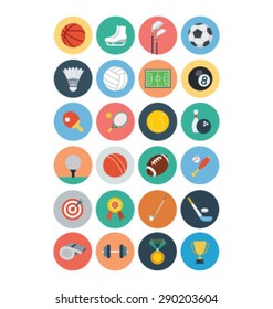 Flat Sports Vector Icons 1