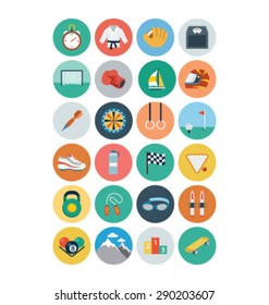 Flat Sports Vector Icons 2