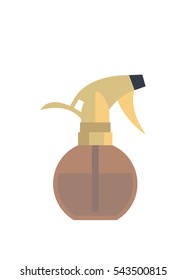 Flat sprayer isolated on white background - vector illustration. Equipment for barbershop, styling tool. Beauty salon accessories