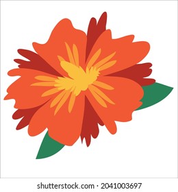 iconos florales de primavera plana en silueta aislada en blanco. Ilustraciones retro en colores brillantes para pegatinas, etiquetas, etiquetas, scrapbooking.