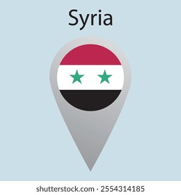 Flat square icon of Syria flag. Simple vector illustration.