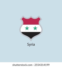 Flat square icon of Syria flag. Simple vector illustration.