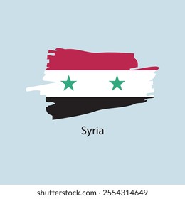 Flat square icon of Syria flag. Simple vector illustration.