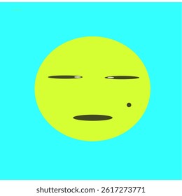 flat and squinty face emoji vector