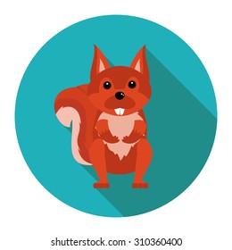 flat squirrel icon