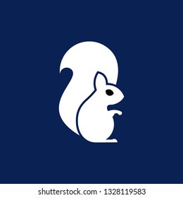 flat squirrel logo design inspiration, clip art vector