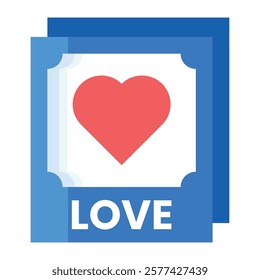 Flat stack of cards with heart, perfect for game apps, Valentine’s Day contests, and romantic casino themes.