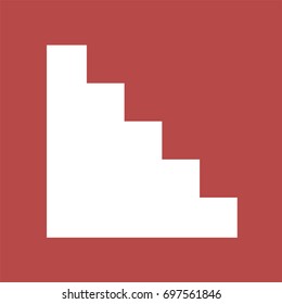 flat stairs icon