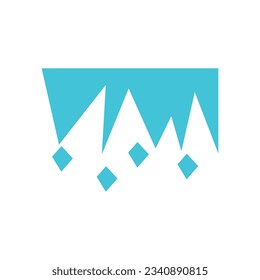 Icono de estalactismo plano Ilustración vectorial