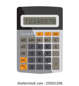 flat standard calculator  long shadow / smart calculator   design for business and web site or technology