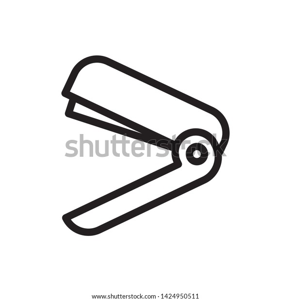 Flat Stapler Icon Symbol Sign Logo Stock Vector Royalty Free