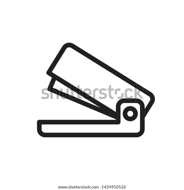 Flat Stapler Icon Symbol Sign Logo Stock Vector Royalty Free