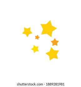 flat star icon. shine yellow sparkle, decoration twinkle, shiny flash. Glowing light effect