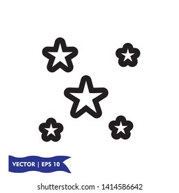 flat star icon symbol sign, vector, eps 10