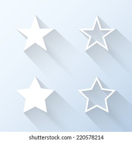 Flat star icons. Vector illustration