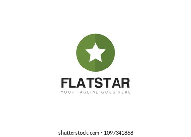 flat star logo and icon design template