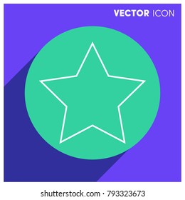 Flat Star Vector Icon